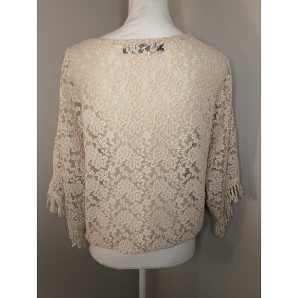 Patterson J. Kincaid originals lace coquette tassel shirt - Picture 3 of 7